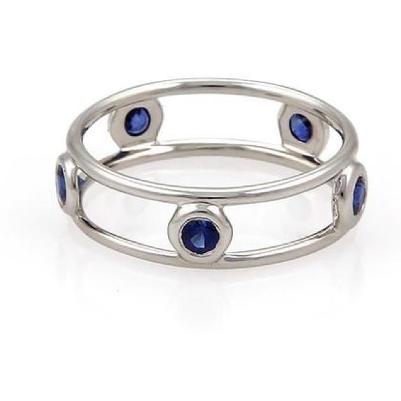 💙T&C Sapphire & Platinum Ring - Picture 5 of 6